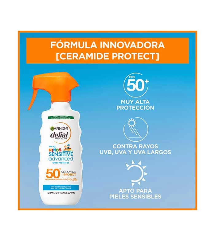 Garnier - Spray Protecteur Delial Children Sensitive Advanced FPS 50+ Ceramide Protect 270ml – Image 5