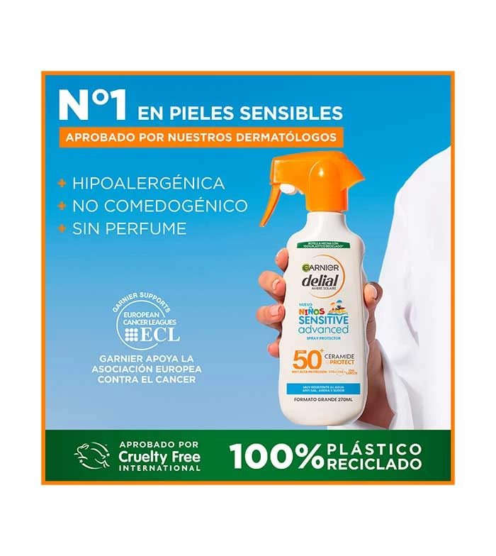 Garnier - Spray Protecteur Delial Children Sensitive Advanced FPS 50+ Ceramide Protect 270ml – Image 7