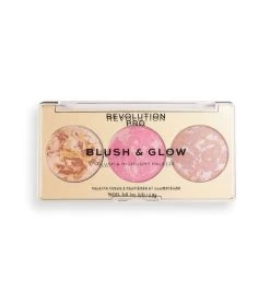 Revolution Pro - Palette De Surligneurs Et De Fards à Joues Blush And Glow - Rose Glow