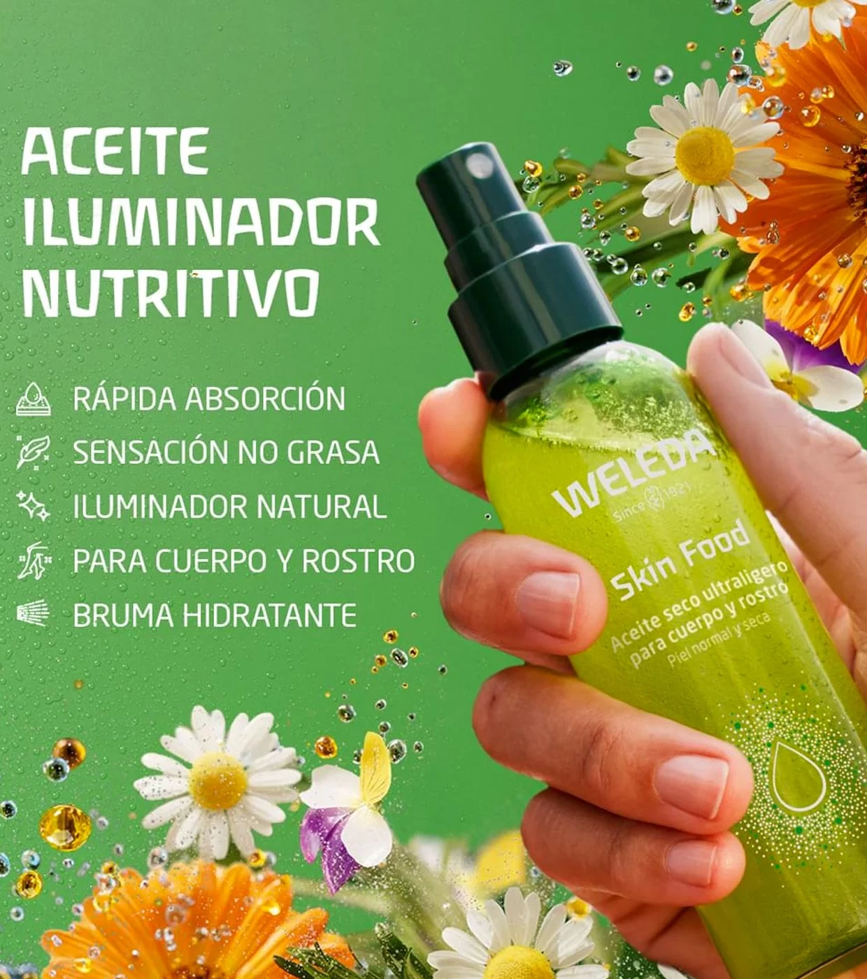 Weleda - Huile Sèche Ultra Légère Visage Et Corps Skin Food - Peau Normale Et Sèche – Image 4